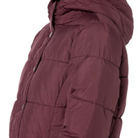 Amazon Essentials Women's Heavyweight Long-Sleeve Hooded Puffer Coat (Available in Plus Size), Burgundy, Large