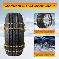 Qoosea Snow Chains for Car Tire Chains 6Pack Anti-skid Car Chains Adjustable Durable Universal Tire Chains for Car Pickup Trucks SUV Fit for Tire Width 225-275mm