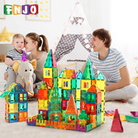 
              FNJO Magnetic Tiles, 110PCS Magnet Building Set, Magnetic Building Blocks,Construction STEM Toys for Kids, Gift for Boys Girls
            