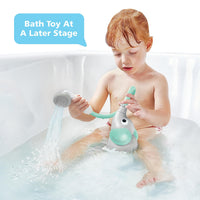 
              Yookidoo Baby Bath Shower Head - Elephant Water Pump with Trunk Spout Rinser - Control Water Flow from 2 Elephant Trunk Knobs for Maximum Fun in Tub or Sink for Newborn Babies
            