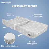 
              Jool Baby Soft Changing Pad + Washable Cover, Non-Slip - Fits Standard Changing Tables & Dressers (Gray)
            