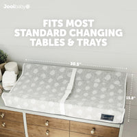 
              Jool Baby Soft Changing Pad + Washable Cover, Non-Slip - Fits Standard Changing Tables & Dressers (Gray)
            