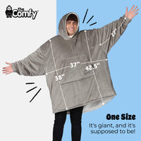 
              THE COMFY Original | Oversized Microfiber & Sherpa Wearable Blanket, Seen On Shark Tank, One Size Fits All (Gray)
            