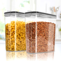 Utopia Kitchen Cereal Containers Storage - Liter Airtight Food Storage Containers & Cereal Dispenser For Pantry Organization And Storage (Clear, 4 Liter Pack of 4)