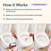 
              BLUELAND Toilet Bowl Cleaner Starter Set - Eco Friendly Products & Cleaning Supplies - No Harsh Chemicals, Plant-Based - Lemon Cedar - 14 tablets
            