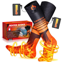 
              Heated Socks for Men & Women, 5000mAh Upgraded Rechargeable Heated Socks with 360° Heating, 4 Heat Settings, Battery Operated Machine Washable Foot Warmer for Hunting Hiking Ski Camping
            