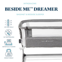 
              Baby Delight Beside Me Dreamer Bassinet | Bedside Sleeper | 6-Position Height Adjustment | Charcoal Tweed
            