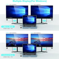 YLSCI 10 in 1 USB C Docking Station, 4K HDMI, VGA, USB 3.0 Ports, USB-C, Gigabit Ethernet RJ45, SD/TF Card Reader, Audio for Mac Air/Mac Pro/Surface Pro