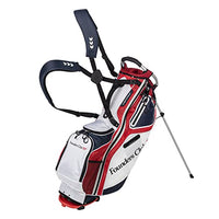 Founders Club Rugged Aluminum Golf Stand Bag for Walking The Golf Course Light Weight 6 Way Full Length Divider with Dual Padded Carry Strap (Red White Blue)