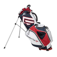 Founders Club Rugged Aluminum Golf Stand Bag for Walking The Golf Course Light Weight 6 Way Full Length Divider with Dual Padded Carry Strap (Red White Blue)