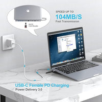
              YLSCI 10 in 1 USB C Docking Station, 4K HDMI, VGA, USB 3.0 Ports, USB-C, Gigabit Ethernet RJ45, SD/TF Card Reader, Audio for Mac Air/Mac Pro/Surface Pro
            