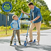
              Jovial 2-Wheel Folding Kick Scooter - Compact Foldable Riding Scooter for Teens w/Adjustable Height, Alloy Anti-Slip Deck, 7” Wheels, Mud Guard Front Wheel, for Kids Boys/Girls 6+ Yrs Old (Avalanche)
            