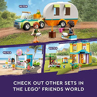 LEGO Friends Holiday Camping Trip 41726, Toy Caravan with Car, Toy Camper Van, Pretend Play Toy Camping Set for Kids, Girls and Boys 4+ Year Old, Forest Adventure Set with Two Minifigures