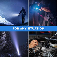 Voph Flashlight 2 Pack, 5 Modes 2000 Lumen Tactical LED Flash Light, High Lumens Bright Waterproof Flashlights, Focus Zoomable Flash Lights for Camping, Gifts for Valentine's Day for Men Women Adult